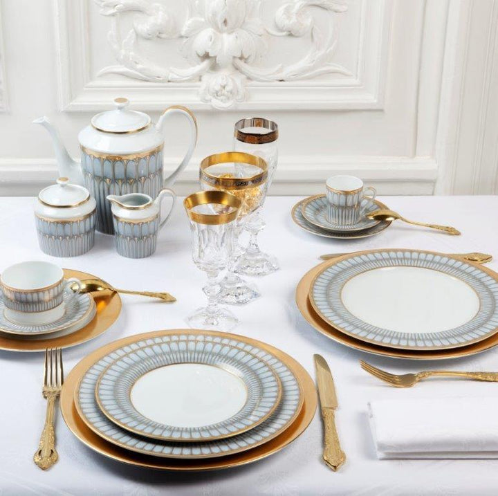 Dinner Plate | Arcades Grey + Gold