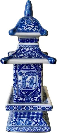 Blue and White Porcelain Pagoda