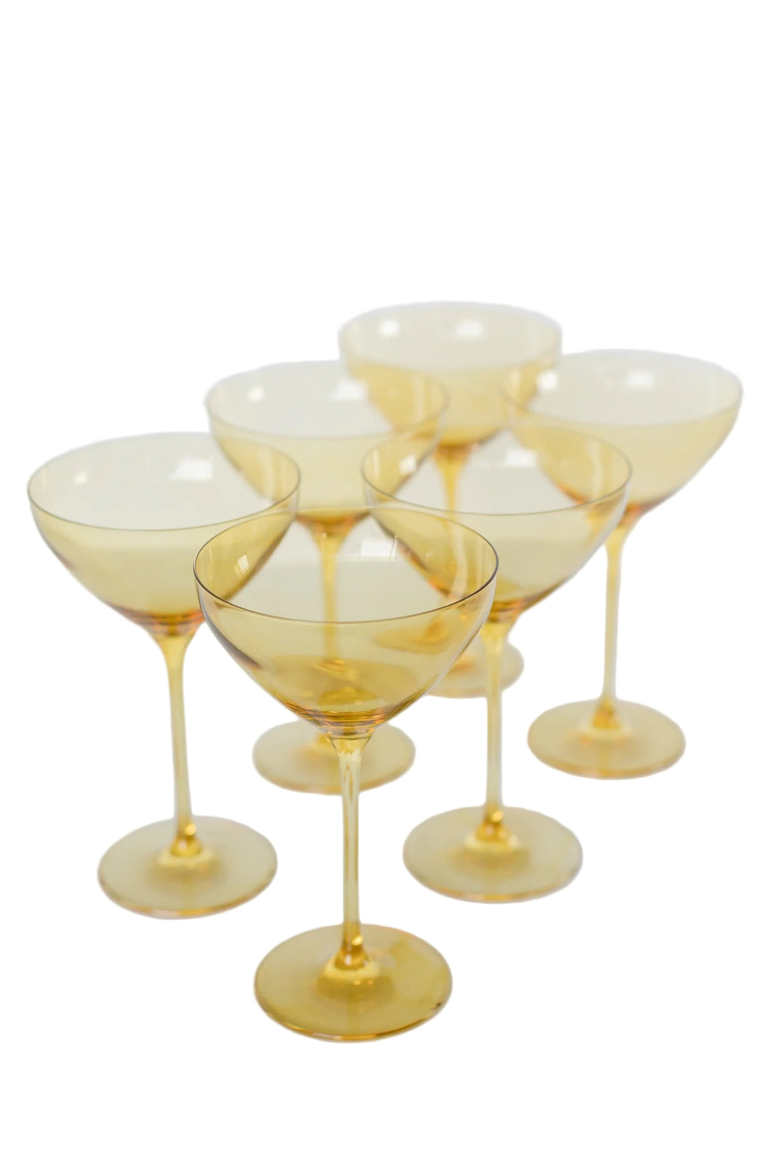Estelle Stemmed Martini Glass Yellow | Set of 6