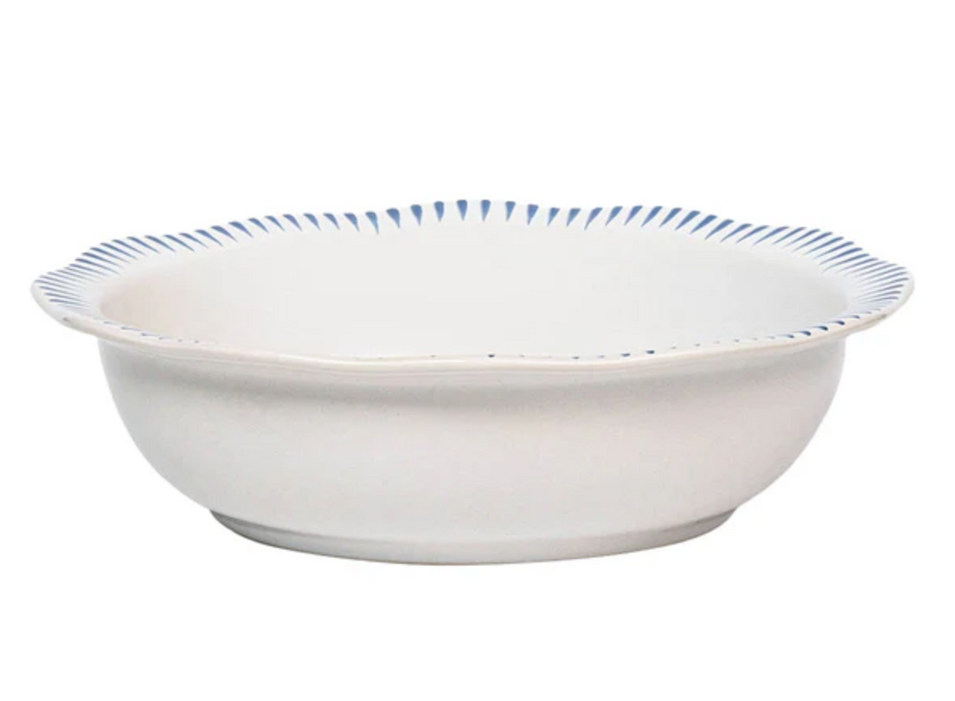 Sitio Stripe 12" Serving Bowl - Delft Blue