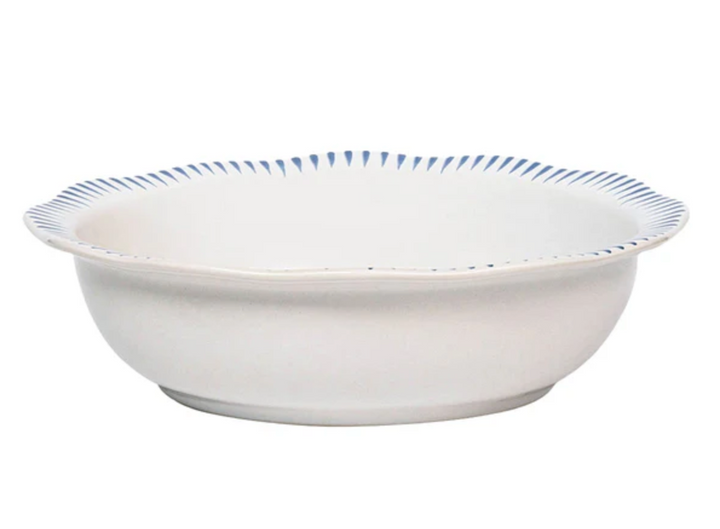Sitio Stripe 12" Serving Bowl - Delft Blue