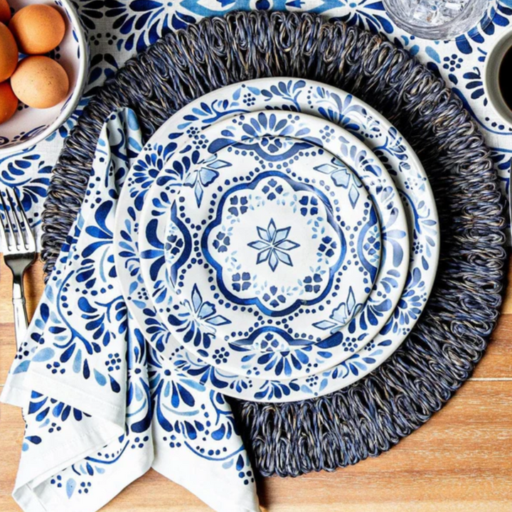Straw Loop Placemat | Delft Blue