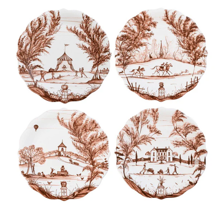 Country Estate Harvest Party Plate Assorted Set/4