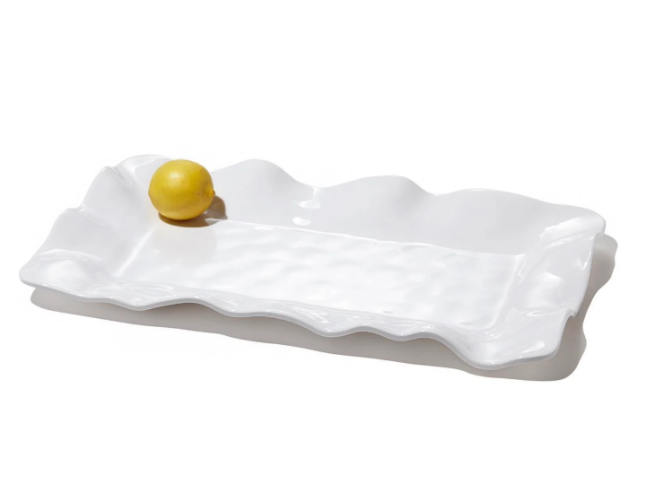 VIDA Havana Long Rectangular Tray White