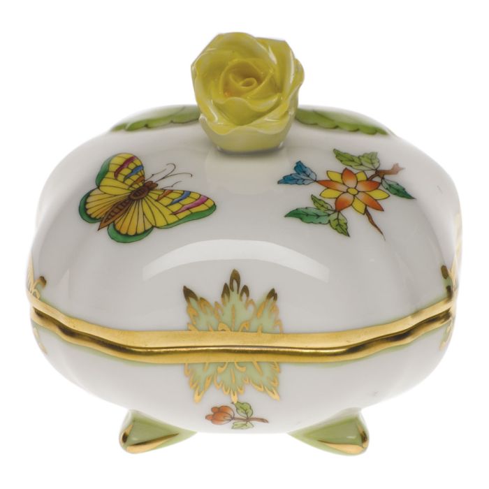 Herend Covered Bonbon with Rose
