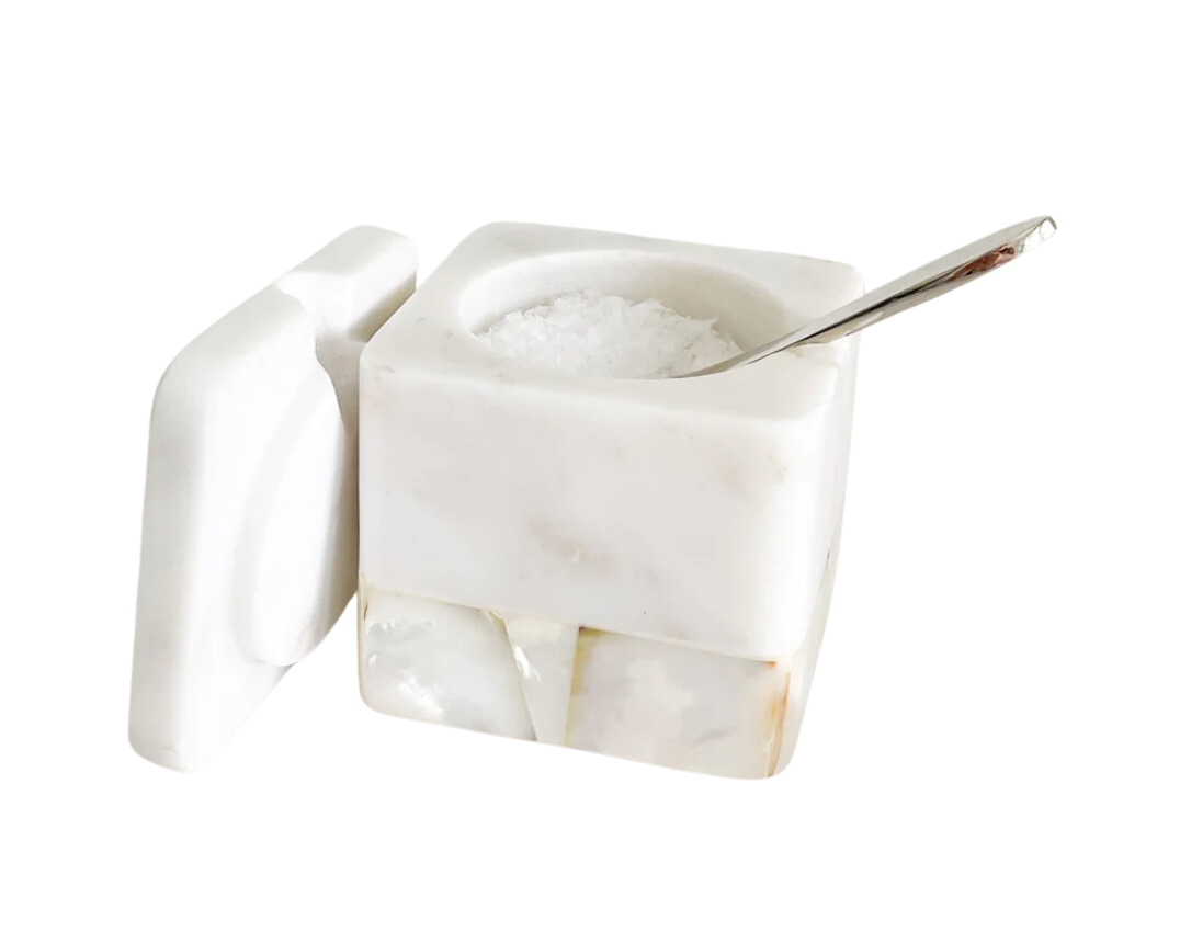 White Marble Salt Cellar